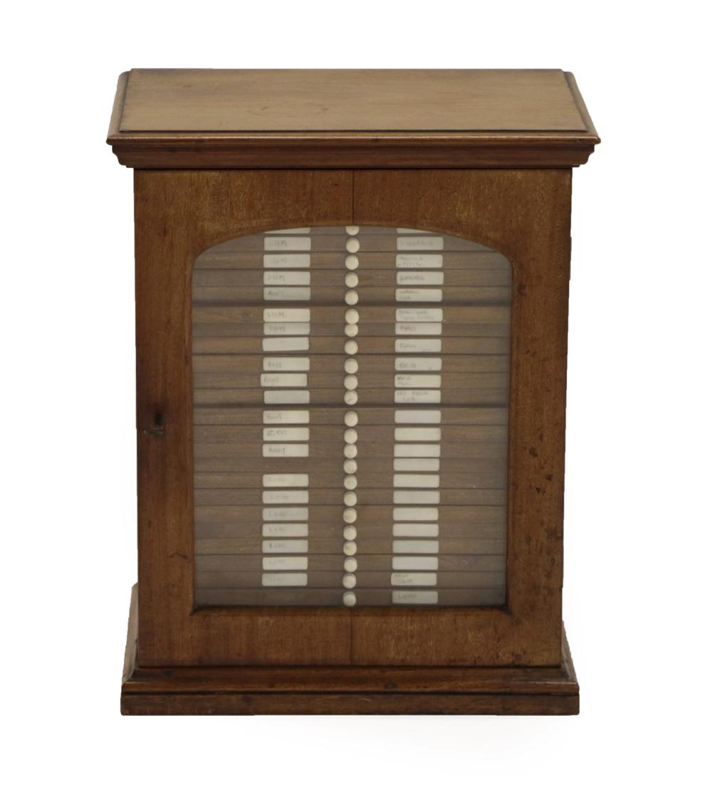 A Victorian Mahogany Microscope Slide Specimen Cabinet, by Thomas Gurney, London, circa 1870, the