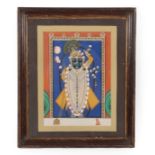 Indian School (Nathdwara, Rajestan, circa 1900) Shri Nathji Gouache, 43cm by 30cm