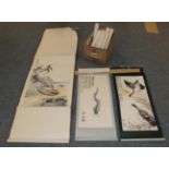 Chinese School (20th century) A collection of twelve various scroll paintings