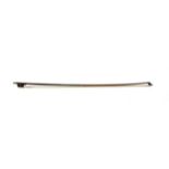 Violin Bow length excluding button 720mm, tortoise shell frog, gold mounted, requires some repair to