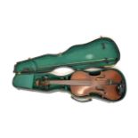 Violin 14 1/4'' two piece back, with label 'Antonius Stadivarius Cremonensis Fecibat 1770', has