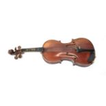 Violin 13'' two piece back, oval label 'The Maidstone School Orchestra Association, London'Finger