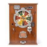 Iris Roulette Type Wall Mounted Amusement Machine with three coloured enamelled revolving disc