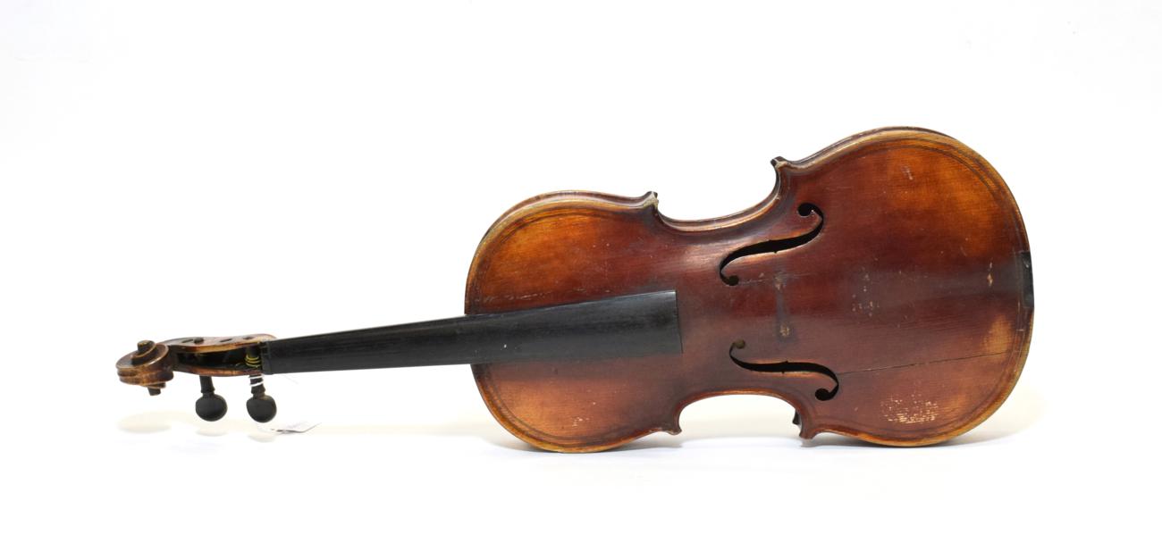 Violin 14 3/8'' two piece back, ebony fingerboard, labelled 'Giovan Paolo Maggini Brescia 1690'