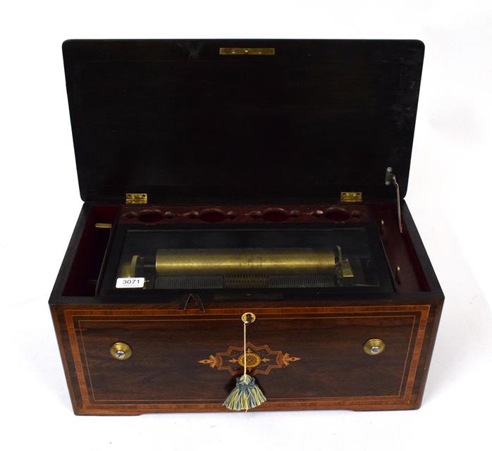 A Voix-Celeste Musical Box, Probably By B. A. Bremond, serial no. 10119, playing six airs, with