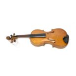 Violin 14 1/4'' two piece back, labelled 'Antonius Stradivarius Cremonensis Made in