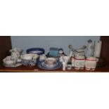 Various pottery and porcelain including Wade spirit barrels; Minton Haddon Hall tablewares; Nao
