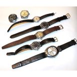 A quantity of ladies and gents wristwatches including: three Timex, Smiths, Everite, Rotary, Mortima