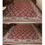 Two large modern Nain style carpets, 408cm by 298cm