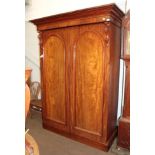 A mid Victorian mahogany double door wardrobe