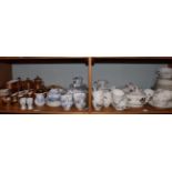 A part Royal Worcester 'Blue Dragon' pattern tea set comprising: cups, saucers, side plates etc;