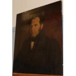 British school (19th century) Portrait of a gentleman, oil on canvas, 76cm by 63.5cm (unframed)