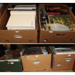 Five boxes of auction catalogues and books