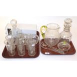 A selection of glasswares including Dartington decanters; lemonade set etc (qty)