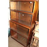 A 20th century Simplex sectional bookcase with glazed doors
