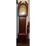 An oak eight day longcase clock, signed Alexr Wylie, Dumfries, 18th century, later case