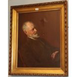 W E Richard (early 20th century) Portrait of a seated man, Bishop of Excel, oil on canvas