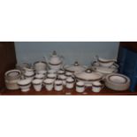 A Royal Doulton Harlow pattern part dinner, tea and coffee service