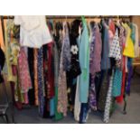 Assorted circa 1950s and later ladies clothing including day wear, evening wear, separates etc (