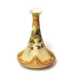 A Locke & Co Worcester blush ivory vase decorated with birds