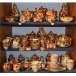 A large collection of Evesham Lime House Studio fruit decorated tea/dinner and ornamental wares (