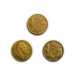 William IIII Sovereigns (3) all S3829B 1832 GF, 1835 F Sometime Cleaned, 1836 GF