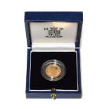 Royal Mint Proof Half Sovereign 1996 Case and certificate