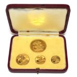 1937 Gold Four Coin Specimen Set superb condition including case also in excellent condition, PS15