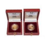 Proof Sovereigns 1983 and 1984 (2) In original boxes COA