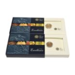 Elizabeth II Royal Mint Pure Excellence 2010 BU Sovereign and Half Sovereign. In boxes of issue BU