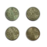 Florin 1911, 1912, 1913 and 1919 GEF or better S4012 some greening (4)