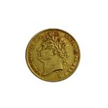 Half Sovereigns 1821 George IIII Ornately Garnished Shield VF S3802 Key Date and Rare