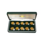 Edward VII and George V Half Sovereigns in green Imperial Coins case mixed grades VF and better (