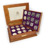 Queen Elizabeth 2002 Golden Jubilee Collection of 24 Crowns in Wooden box of issue with all