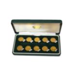Victoria Young Head and Shield Back Half Sovereigns in green Imperial Coins case mixed grades VF and