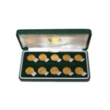 Edward VII and George V Half Sovereigns in green Imperial Coins case mixed grades VF and better (