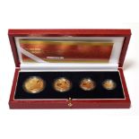 Elizabeth II Gold Proof 4 Coin Britannia Collection 2002 One Ounce, Half Ounce, Quarter Ounce and