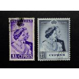 1948 Royal Silver Wedding Cyprus Sg 166/167 Fine Used Cat £75