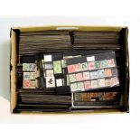 Box of 450 stock cards huge selection from around the world from 1850 - 1950, better items include