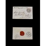 Ireland. 1844 GB 1d pink Postal Stationery Envelope from Adare addressed to Limerick cancelled by