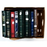 Box GB 7 Albums and Stock book mint and used. 2 of which are Lighthouse Albums in slip cases,