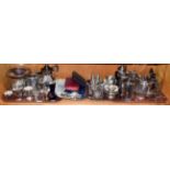 A collection of assorted silver, including: a five-piece condiment-set, by Richard Comyns, London,