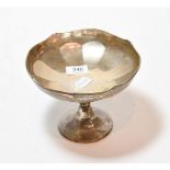 A George V silver tazza, maker's mark rubbed, possibly M&B for Marples and Beasley, Birmingham,