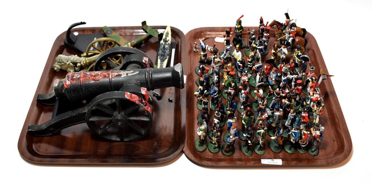 A collection of approximately seventy DelPrado Diecast painted soldiers, including French,