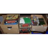 Mixed toy lot including a box of assorted Diecast; Airfix skeleton kit; Betta Builder; and other