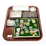 A collection of silver, silver-gilt and other Masonic jewels; Together With: two silver plate