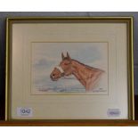 D.M & E.M Alderson, ''Red Rum'', signed and dated 1987, watercolour
