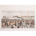 Geoffrey Woolsey Birks (1929-1993) ''Exchange'' Signed and numbered 19/100, hand coloured print,