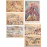 Edith Lawrence (1890-1973) Landscape with architectural studies Signed and dated (19)59,