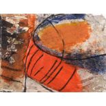 Alan Gummerson (b.1928) Abstract Signed and inscribed to label verso, mixed media, 18cm by 24cm Alan